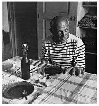 Robert Doisneau - Die Brötchen Von Picasso Poster Kunstdruck (60 x 50cm)