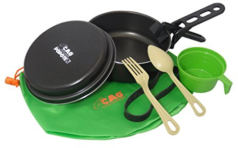 Cao, Set di stoviglie e utensili da cucina Popote Scout, 1 persona, 1,1 l