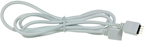 Lumonic 1m RGB LED Verlängerungskabel weiss Steckverbinder 4 Pin Buchse & Stecker - RGB-Kabel Abmessungen 13x6mm - Für Stromversorgung oder Verlängerung