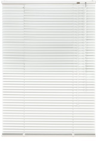 Alu Jalousie weiß - Breite 40 bis 240 cm - Höhe 130/160 / 220 cm - Tür Fenster Rollo Jalousette Aluminium Fensterjalousie Lamellen Metall (45 x 160 cm)