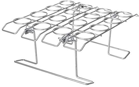 16-Loch-Halter für Eistüten/Eiswaffeln, zum Selbermachen von Cupcake-Zapfen, Metall-Backgestell, Tischkegel, Kuchen-Präsentationsständer