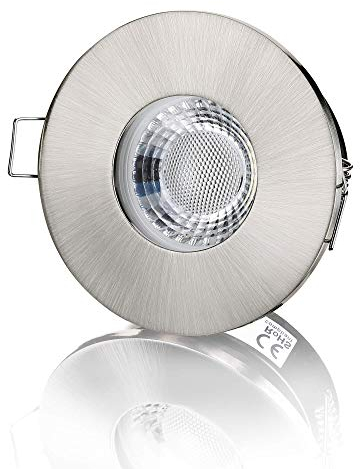 lambado® LED Spots für Badezimmer IP65 in Edelstahl gebürstet - Moderne Deckenstrahler/Einbaustrahler für Außen inkl. 230V 5W GU10 Strahler warmweiß - Hell & Sparsam
