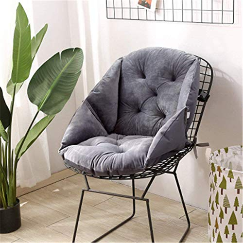 ITODA Coussin de Chaise Bureau Maison en Forme Coquille Rehausseur de Chaise Doux Coussin d'Assise en Peluche Coussins de Siège avec Dossier Épaissir Antidérapant pour Chaise Jardin Fauteuil Voiture