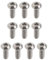 Tenlacum Lot de 10 vis à tête hexagonale en titane M3 x 6 mm/8 mm/10 mm/12 mm/15 mm Argenté, 10 mm