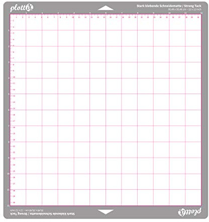 plottiX Schneidematten für SILHOUETTE CAMEO - 30,48 x 30,48cm Stark klebend, Grau