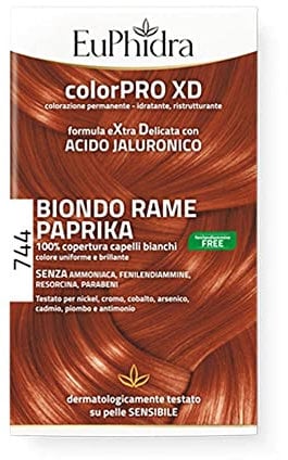 Euphidra - Euphidra ColorPro XD Tinta per Capelli Colore 744 Biondo Rame Paprika - 944025422