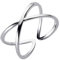 925 Sterling Silber Offener Criss Cross X Ring Poliert Verstellbar Verlobung Ehering Finger Wrap Ringe Minimalistischer Modeschmuck