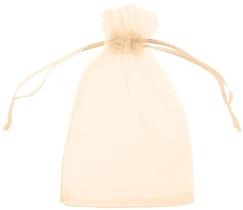 Event Kauf 100 x Organzabeutel Verschiedene Größen, große Farbauswahl, Organzasäckchen Geschenkbeutel Geschenkverpackung (Apricot, 13 x 18 cm)