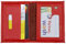 Van Der Rich ® - Porte de Carte crédit (Croute Cuir de Vachette) - Femme/Homme (Rouge)