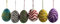 Frida Feeling Ostereier aus Filz, Oster-Deko, Frühlings-Deko, 6er Set, Ø ca. 4,5 cm zum aufhängen