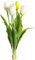 Botanic-Haus künstliches Tulpenbündel Holland mit 3 Tulpen und 2 Tulpenknospen real Touch (Creme-weiß)