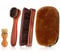 KY-Tech Shoe Brush, 4 Pieces Shoe Polish Brushes Premium Horsehair Brushes High Shine Polishing Buffing Brushes for Leather Bag, Sofa, Boot, Car Seat, Interiors Furniture