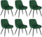 WOLTU Esszimmerstühle 6er Set, Polsterstuhl Samt, Küchenstuhl gepolstert, Akzentstuhl für Wohnzimmer Schlafzimmer Küche, ergonomischer Stuhl mit Rückenlehne, Dunkelgrün, BH331dgn-6