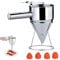 Acier Inoxydable Cuisson Entonnoir, 18mm Fuite Ntonnoir de Cuisson en Acier Inoxydable, ​Entonnoir à Piston pour Gâteaux Sauces Boulangerie Chocolats (avec 4 Trous de Fuite)