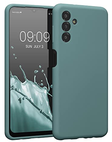 kwmobile Handyhülle kompatibel mit Samsung Galaxy A13 5G Hülle - gummierte Handy Case aus Silikon in Arctic Night
