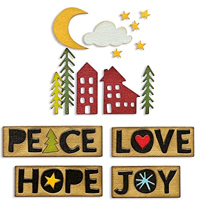 Sizzix Thinlits Stanzwerkzeug 16 Stück Weihnachtsausschnitte von Tim Holtz | 666064 | Kapitel 4 2022
