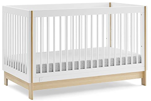 GAP babyGap Tate 4-in-1 Convertible Crib - Greenguard Gold Certified, Bianca White/Natural