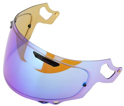 Guajiro - Visiera Compatibile con Arai Vas V, RX-7V Racing, RX-7V EVO, RX-7V RC, ConceptXE, Quantic, ConceptX, ProfileV | Protection solaire UV, anti-buée | Policarbonato alta qualità (Blu)