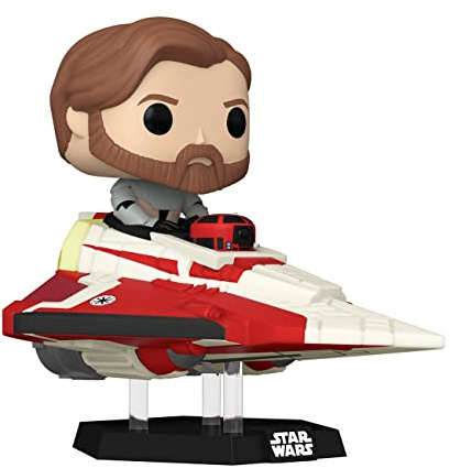 Funko POP! Rides: Star Wars - Obi-Wan Kenobi in Delta 7 - Amazon Exclusive | Official Sci-Fi Merch - Collectable Vinyl Figurine for Shelf Display - Birthday Gift Idea for Fans and Collectors