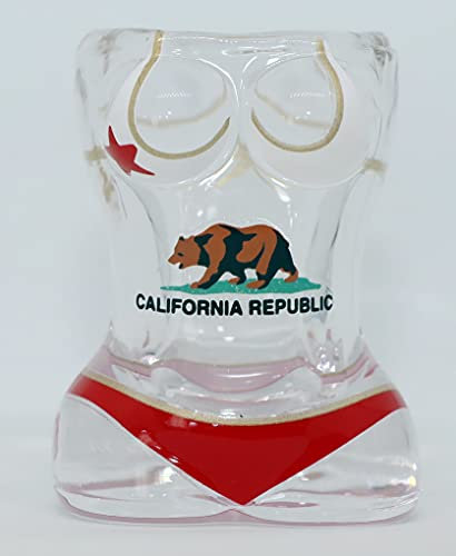 California - Vaso de chupito completo con forma de bikini