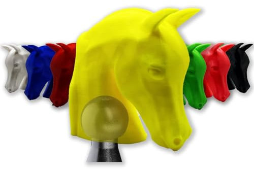 R-Satz Shop Kugelschutzkappe für Anhängerkupplung - Pferd - Abdeckkappe für Kupplungen - AHK Kappe Lustig Abdeckung (Gelb)