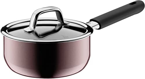 WMF Fusiontec Mineral Stielkasserolle 16 cm ohne Deckel, Kochtopf klein, 1,3l, Milchtopf Induktion, High-Tech Keramik, backofenfest, kratzfest, Made in Germany, spülmaschinengeeignet, Rose Quartz
