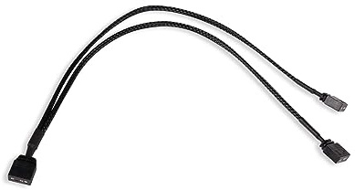 Alphacool 18705 Y-Splitter aRGB 3-Pin auf 2x 3-Pin 30cm schwarz Modding Kabel gesleevt