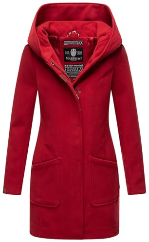 MARIKOO Damen Mantel Trenchcoat Wintermantel Übergangs Jacke Parka Lang B819
