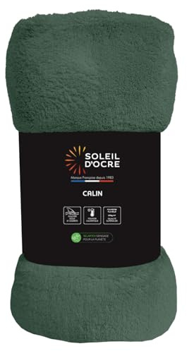 Soleil d'ocre, Couverture Flanell 220x240 cm Calin kaki