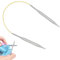Aeeque 1 Stück Rundstricknadeln 40 cm, 6,0 mm Rundstricknadel, Kurz Stricknadeln Rundstricknadel für Mützen,Socken, Ärmel, Metall Rundnadeln zum Stricken, Ergonomisch Rund Stricknadel für Anfänger