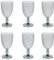 Evviva Calici Vino, Set da 6, Bicchieri Vino in Vetro Colorato, Calici Vino Particolari, Moderni, Capacità 350 ml, Lavabili in Lavastoviglie. Colore: Fumè