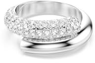 Swarovski Dextera Ring, Weißer, Rhodinierter Damenring mit Klaren Kristallen
