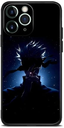 JJK Anime Black Phone Case, Manga Fans Shell, Unique Design Protective Cover (Satoru Gojo,for iPhone 12 Pro Max)