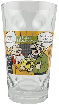 Wolln Se ä Tabledd? Dubbeglas 0,5 L - Das Schorleglas für eine Pfälzer Schorle (100% Pälzer)