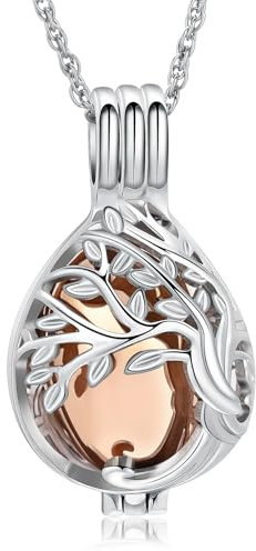 QGJNSGC Tree of Life Urn Necklaces for Ashes for Women Men Teardrop Cremation Jewelry for Ashes Memorial Keepsake Urn Pendant