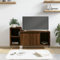 Hovothy TV-Bänke & Lowboards TV-Schrank TV Board Fernsehtisch TV Sideboard 100x35x55 cm Braun Eichen-Optik