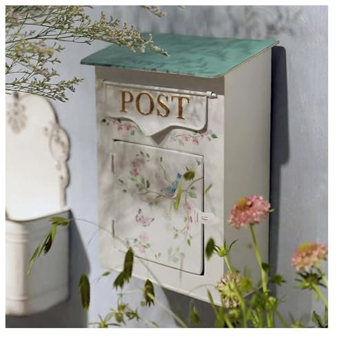 GSJNHY An der Wand montierter Briefkasten, Briefeinwurf, Metall-Briefkasten for die Tür, Außenbüro