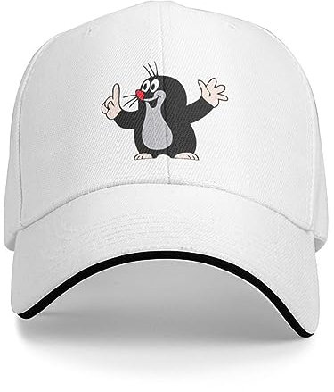 YCYLYLYC Punk Niedliche Maulwurf Baseballmütze Männer Frauen Verstellbare Karikatur Krtek Kleiner Maulwurf Papa Hut Sonnenschutz