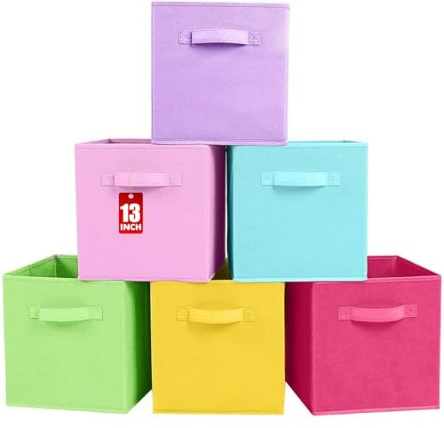 powerking Cube Storage Boxes, Foldable Fabric Storage Bins And Cloth Storage Organizer Drawer For Shelves, Closet And Toys Storage, 33 X 33 X 33 CM