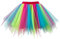 Jupe en Tulle pour Femme 3 Couches Jupe Courte Classique Extensible Tutu Superposé Noël Halloween Jupe Mi Longue Femme Hiver Tutu Rose Fluo