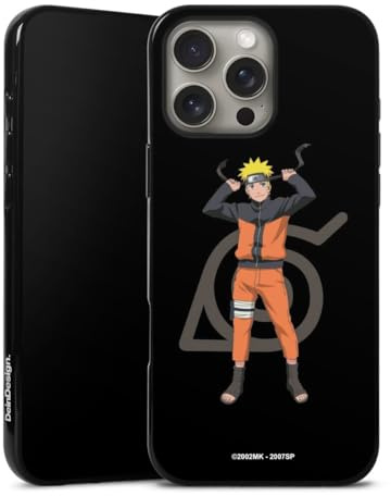 Silikon Hülle kompatibel mit Apple iPhone 16 Pro Max Case schwarz Handyhülle Naruto Shippuden Offizielles Lizenzprodukt Anime