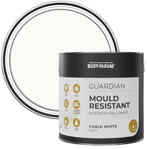 Rust-Oleum White Guardian Mould Resistant Wall Paint - Chalk White 2.5L