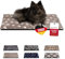 HS-Hundebett® Hundedecke S (55x75 cm) – rutschfest & gemütlich Dank 3 cm Füllung – Perfekt fürs Sofa, Auto & Hundebox – Tatze Beige, Made in DE