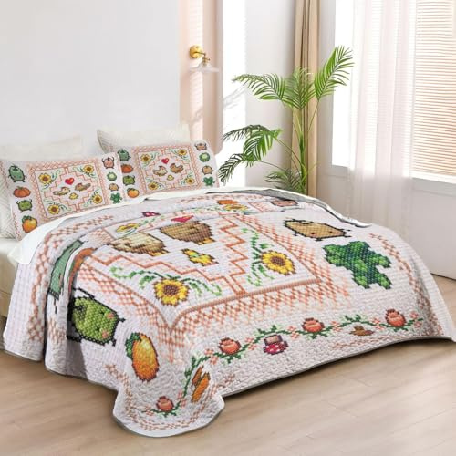 Allenjoy SC00094-007 Bettwäsche-Set für King-Size-Betten, mit 2 Kissenbezügen