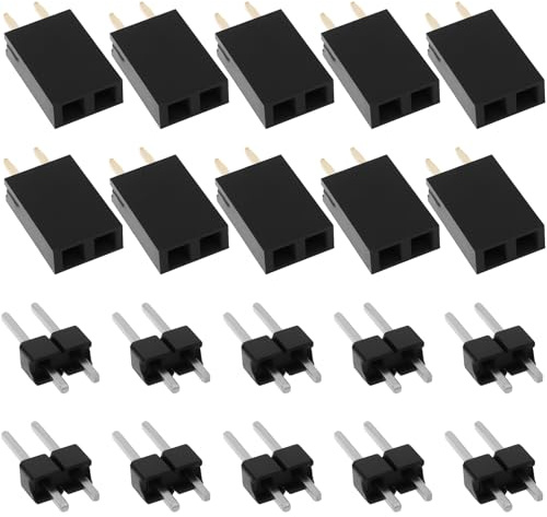 The Lord of the Tools 50 Sets 2,54 2-polige Micro-Stecker- Und Buchsenleiste Steckdosenleiste Geeignet für Leiterplatten Elektronischer Geräte