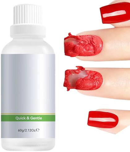 Quorvex Gel Polish Remover - 60ml Acrylic Nail Glue Removal Cleaner | Manicure Remover Pedicure Accessories for Professional Beauty Salon Home Women Beginners