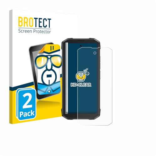 BROTECT Schutzfolie für Cubot King Kong Mini 4 | 2 Stück Transparenter Displayschutz Made in Germany Klare Displayschutz-Folie Clear Einfache Montage Case-Friendly