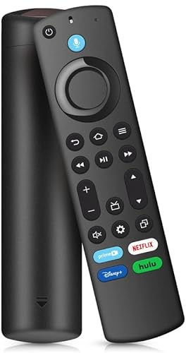 Ersatz-Sprachfernbedienung für Fire Serie, TV Cube/Stick, kompatibel mit 4K Max/4K (1./2. Gen), (2./3. Gen)/Lite/HD, passend für Insignia/Toshiba/Pioneer Hisense und TCL Smart TV