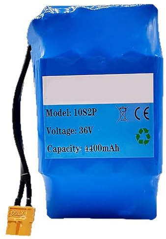 36V 4.4Ah 10S2P Ebike Batterie, 36V 4.4Ah Scooter Battery Pack Rechargeable Battery Eingebauter BMS PVC-Akku Mit Ladegerät Elektrofahrrad-Akku Für 50W 200W 500W Motor