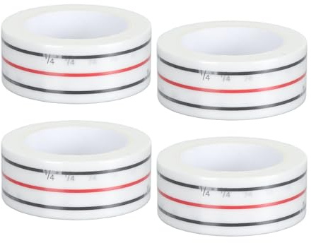 1/4 Inch Seam Diagonal Seam Tapes Professional Strong Adhesion Straight Line Sewing Basting Tape for Quilting Sewing Crafting 4 Rolls Paper Material 32.8ft